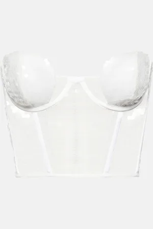 Nensi Dojaka Bridal sequined bustier