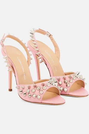 Alessandra Rich Embellished leather sandals