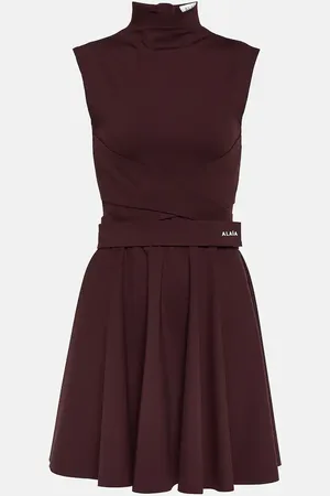 Alaïa AlaÃ¯a Mockneck jersey dress