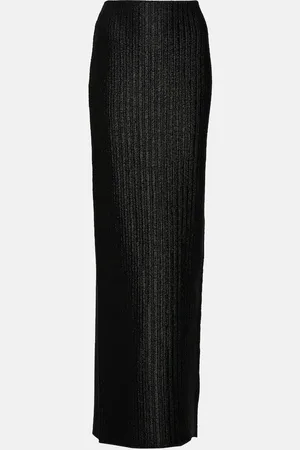 Tom Ford Mid-rise cotton-blend maxi skirt