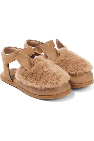 Donsje Els shearling-trimmed leather sandals
