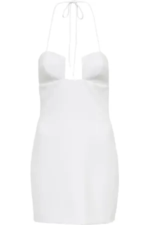 Monot MÃ´not Halterneck crÃªpe minidress