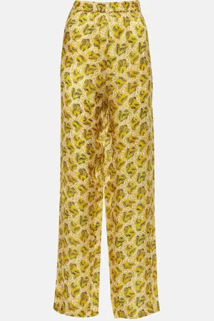 Isabel Marant Piera printed silk-blend straight pants