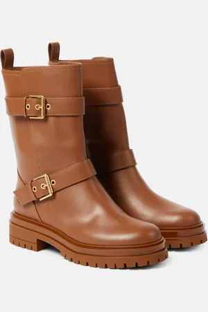 Gianvito Rossi Thiago leather biker boots