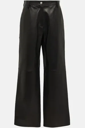 MAGDA BUTRYM High-rise wide-leg leather pants