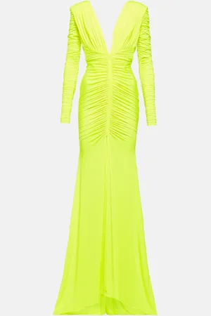 ALEX PERRY Ruched satin gown