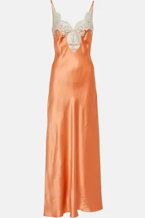 SIR Danseurs lace-trimmed silk maxi dress