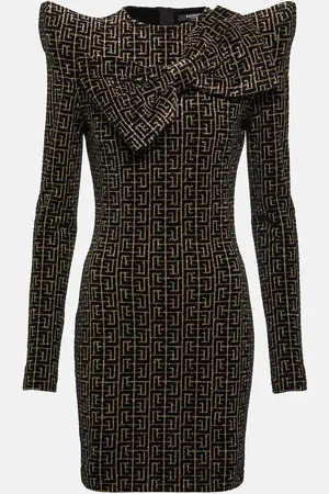 Balmain Monogram sequined minidress