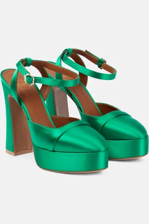 MALONE SOULIERS Mora satin platform pumps