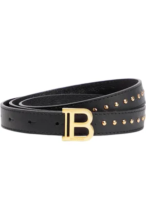 Balmain Logo leather belt
