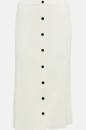 Proenza Schouler Rib-knit high-rise midi skirt