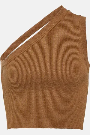 Jacquemus La Maille Ascu linen-blend crop top