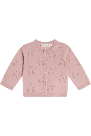 BONPOINT Baby Tibile logo cashmere cardigan