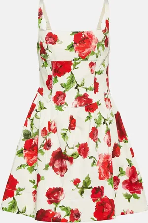 Carolina Herrera Floral cotton-blend minidress