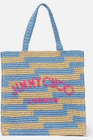 Jimmy Choo Avenue raffia tote bag