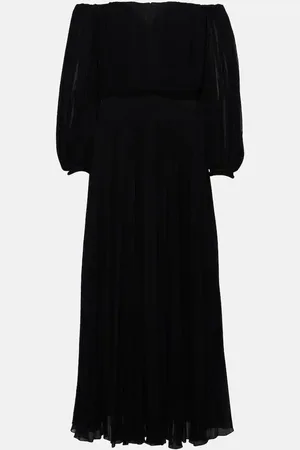 Chloé ChloÃ© Off-shoulder virgin wool midi dress
