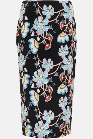 Diane von Furstenberg Kara floral cady pencil skirt