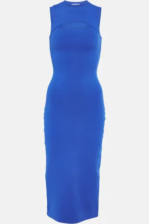 Victoria Beckham Slash Front crÃªpe midi dress