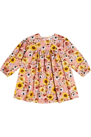 Molo Baby Coral floral cotton-blend dress