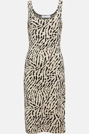 Proenza Schouler White Label printed silk-blend midi dress