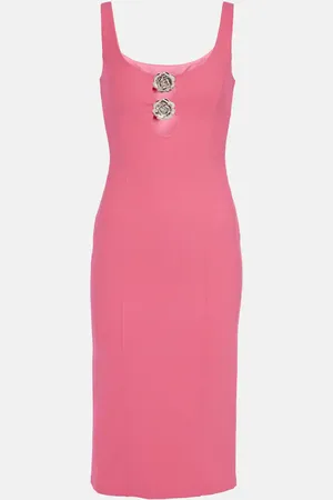 BLUMARINE Embellished cutout jersey midi dress