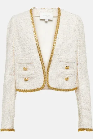 Giambattista Valli Embellished bouclÃ© cropped jacket