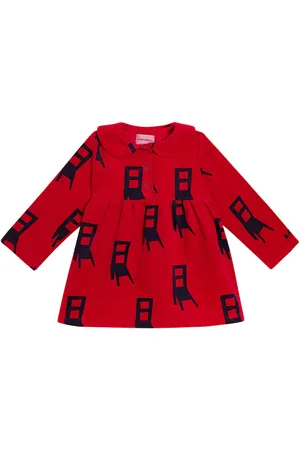 Bobo Choses Baby Have A Seat printed velvet dress