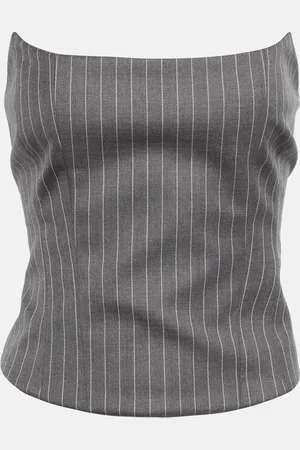 MAGDA BUTRYM Pinstripe wool bustier