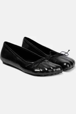 Balenciaga Bow-detail leather ballet flats
