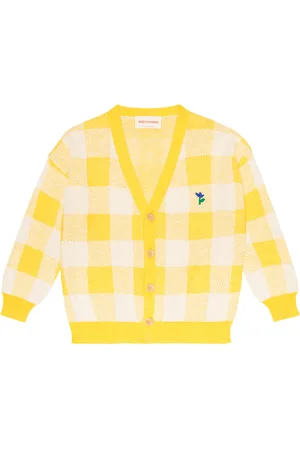 Bobo Choses Checked cotton cardigan