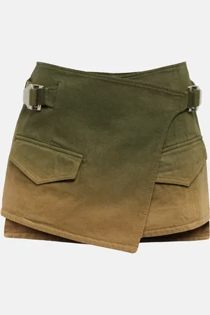 DION LEE Wrap denim miniskirt