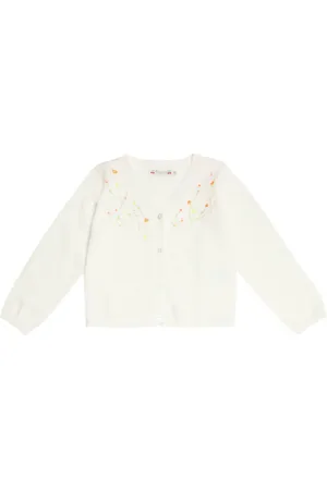 BONPOINT Amia embroidered cotton cardigan