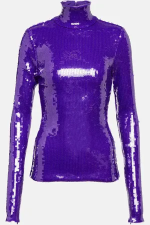 LAQUAN SMITH Sequined turtleneck top