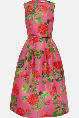 Oscar de la Renta Floral midi dress