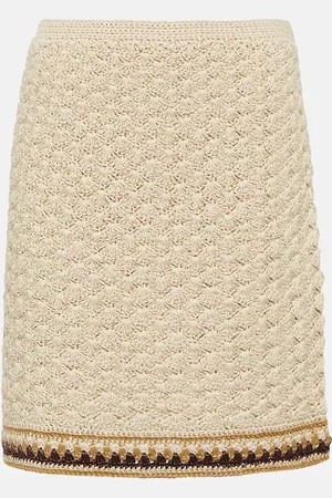 Tory Burch Crochet cotton-blend miniskirt