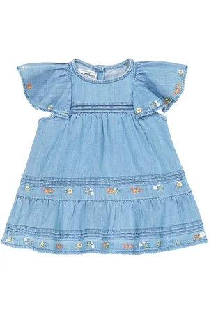Tartine Et Chocolat Baby floral chambray dress