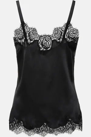 Dolce & Gabbana Lace-trimmed satin camisole
