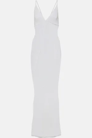 Bananhot Isabel sheer knit maxi dress