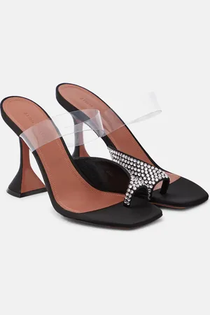 Amina Muaddi Paloma braided satin slides