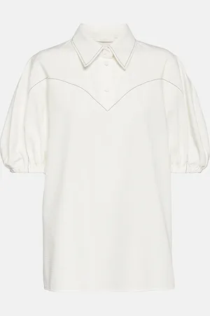 Chloé ChloÃ© Puff-sleeve cotton blouse