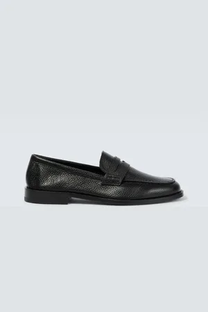 Manolo Blahnik Perry leather penny loafers