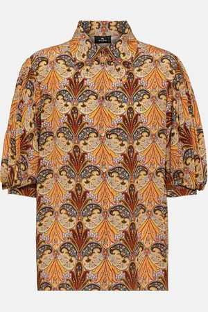 Etro Printed silk top