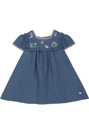 Tartine Et Chocolat Baby embroidered linen dress