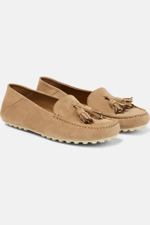Loro Piana Dot Sole suede moccasins