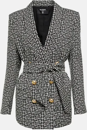 Balmain Double-breasted monogram jacket