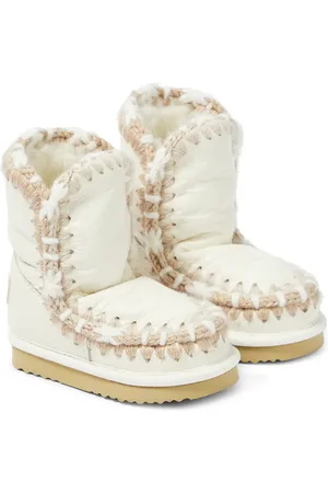 Mou Crochet-trimmed leather boots
