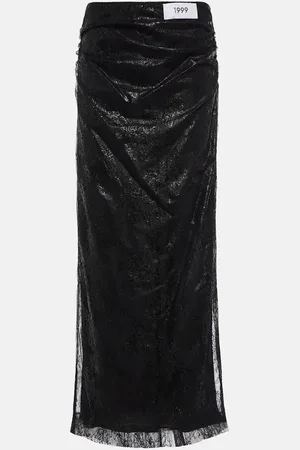Dolce & Gabbana High-rise lace midi skirt