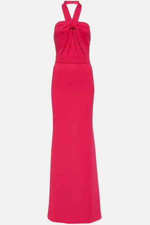 Elie saab Halterneck crÃªpe gown