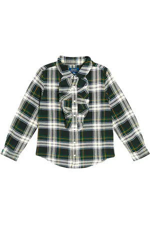 Ralph Lauren Ruffled checked cotton shirt