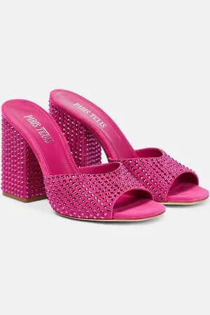 PARIS TEXAS Holly Anja embellished suede mules